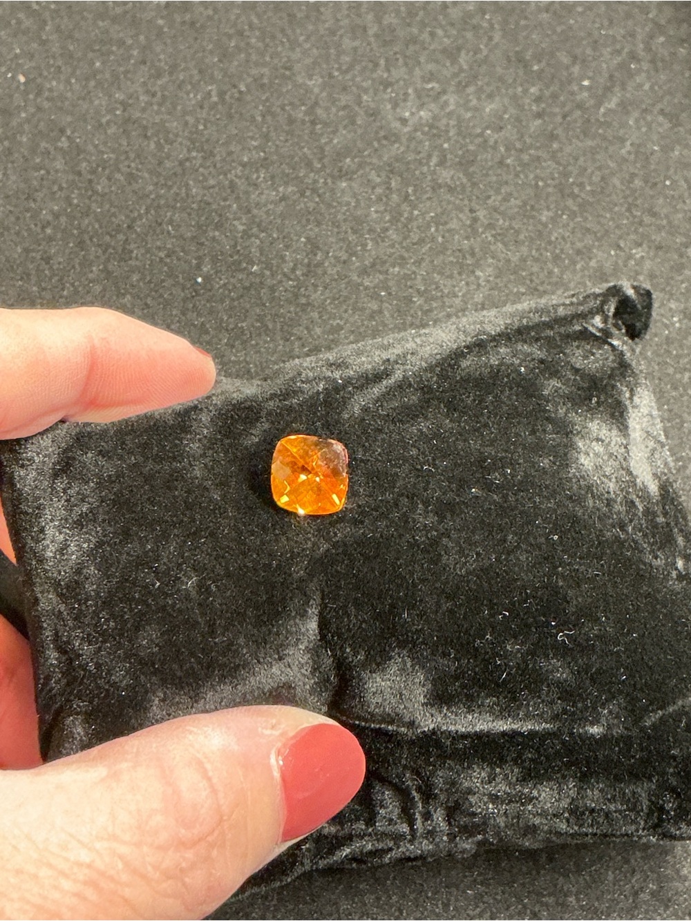 Orange Faceted Citrine Gemstone 3.15 ct